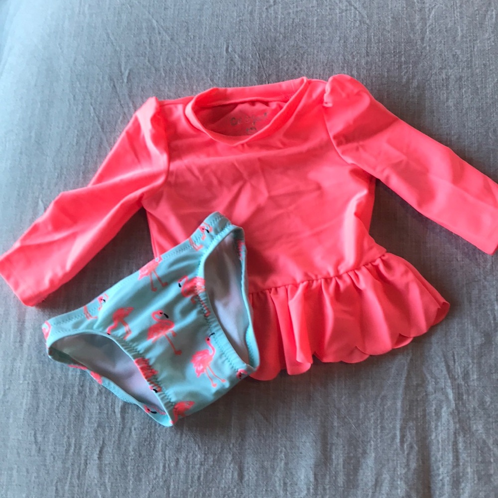 Baby Girl flamingo bathing suit
